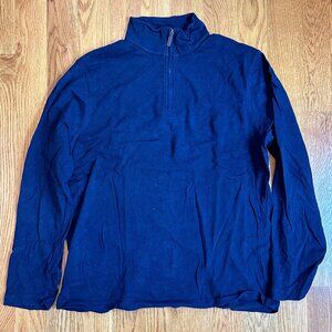 Mens JCrew Mercantile quarter zip navy blue pullover size XL